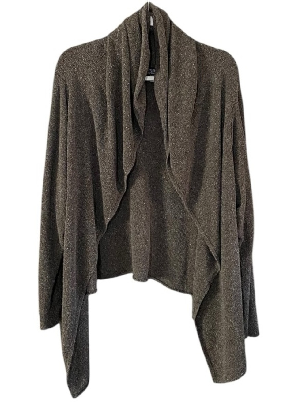 Eileen Fisher Silk Blend Waterfall Cardigan 3X Lagenlook Artsy Quiet Luxury - Picture 2 of 11